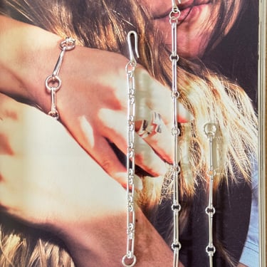 Pin Link Necklace in Silver