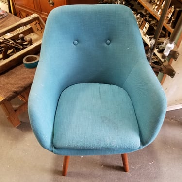 Turquoise Mid-century Accent Chair 26W x 34H x 24D