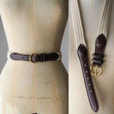 vintage Coach braided black leather belt, size XS | Improv  display picture 1