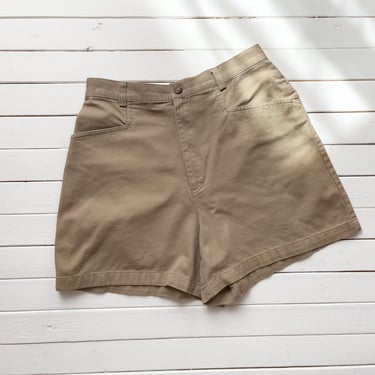 high waisted shorts 90s y2k vintage tan khaki cotton shorts 