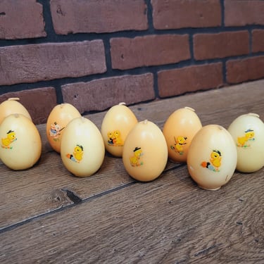 9 Tavern Sacony Vacuum Oil Company Easter Egg Chick/Chicken Candles 