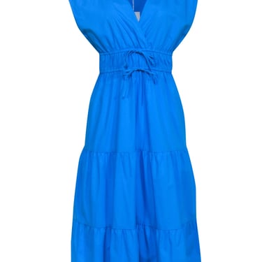 Rails - Blue Cotton Blend Tiered Midi Dress Sz M