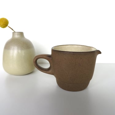 Heath Ceramics Creamer In Sandalwood, Edith Heath Stacking Rim Line Coffee Cup Creamer 