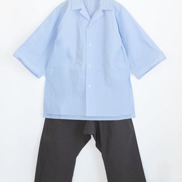 Baran Button Front Shirt in Sky