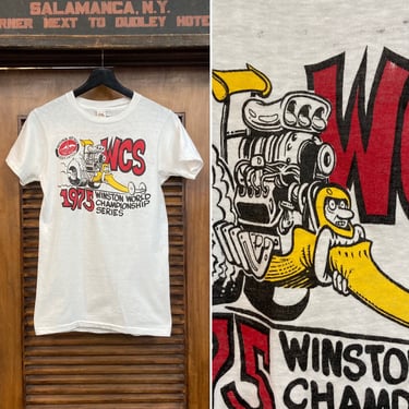 Vintage 1970’s Dated 1975 NHRA Hot Rod Drag Race Cotton Championship T Shirt, 70’s Hot Rod Tee, Vintage Tee Shirt, Vintage Clothing 