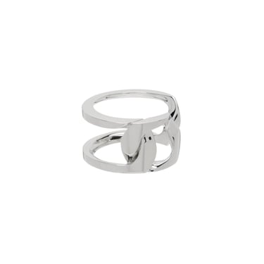 NUMBERING CURVE CHAIN RING - SILVER