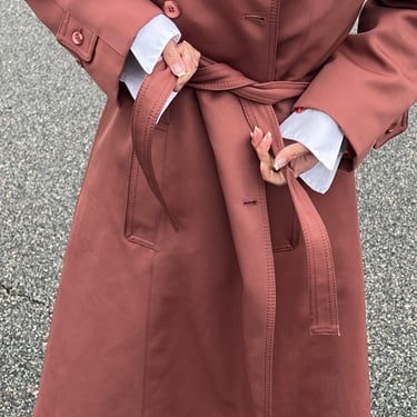 Vintage Rosewood Belted Trench Coat