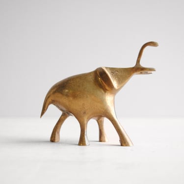 Vintage Brass Elephant Figurine 