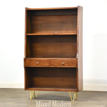 Refinished Broyhill Brasilia Walnut Bookcase 