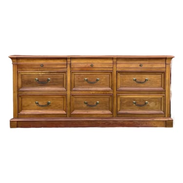 Ethan Allen Solid Cherry 9 Drawer Louis Phillipe Dresser 