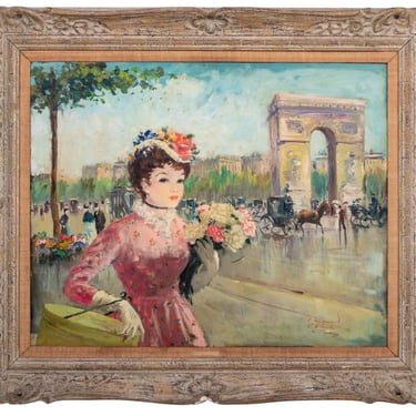 Maurice Renard &quot;L'Etoile a Paris&quot; Oil on Canvas