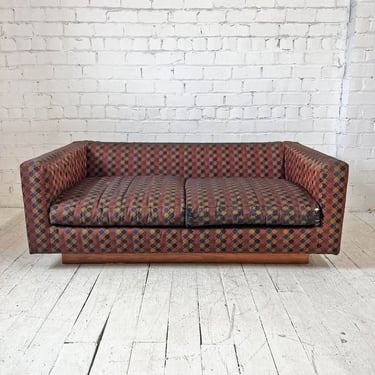 Edward Wormley for Dunbar Walnut Platform Loveseat