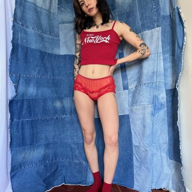 y2k Enjoy New York Coke Inspired Tank Top / Spaghetti Straps / Crop Top 