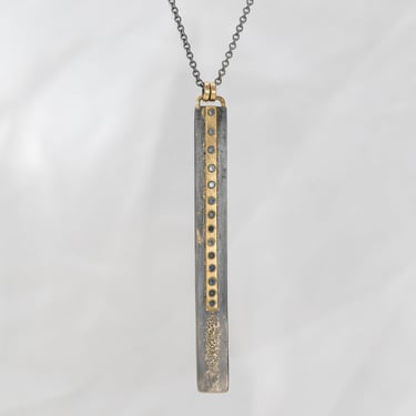 Sample Sale - Vertical Sapphire Pendant