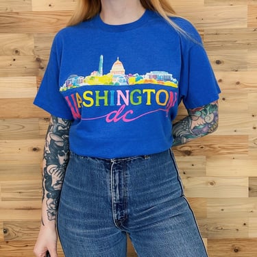 80's Vintage Washington DC Travel Tee Shirt T-Shirt 