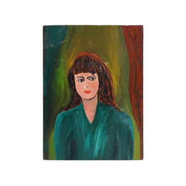 1966 Sophia Bakiares Oil Painting Folk Outsider Art 