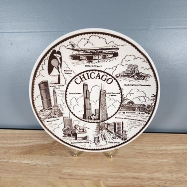 Vintage Chicago Souvenir Plate 