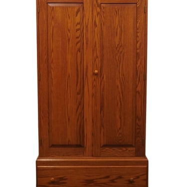 TOM SEELY Solid Oak Rustic Country Style 40″ Armoire / Door Chest 