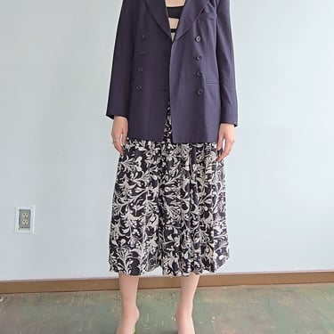 DKNY Blue Wool Pinstripe Blazer