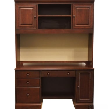 STANLEY FURNITURE Cherry Traditional Contemporary Style 56" Computer Desk w. Storage Hutch 589-18-43 / 589-18-45 