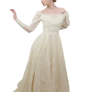 Priscilla of Boston vintage Juliet wedding gown with | NextStage Vintage -  Westborough, MA | ATTIC