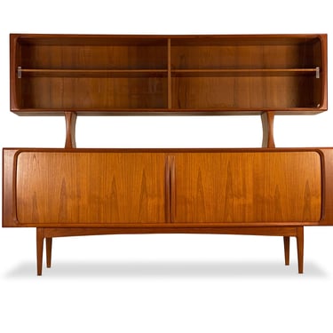 Bernhard Pedersen & Son Teak Credenza with Hutch Top, Circa 1960s - *Please ask for a shipping quote before you buy. 