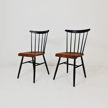 Vintage Fannett dining chairs by Ilmari Tapiovaara for Asko Finnland, set of 2, 1960s 