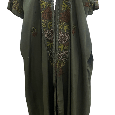 Ottoman Turkish Early 20th Century Cotton Embroidered Robe