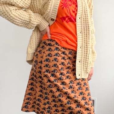 Zucca Block Print Knit Skirt (S)