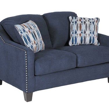 Blue Traditional Loveseat