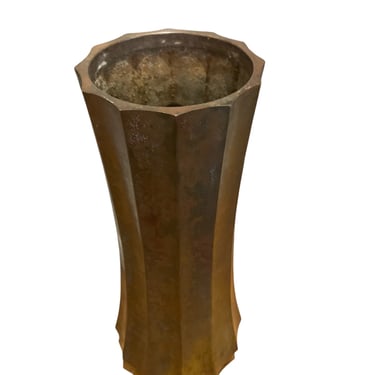 Japanese Bronze Fluted Vase