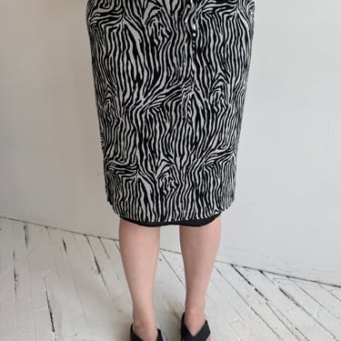 Vintage - Silk Zebra Skirt (L/XL)