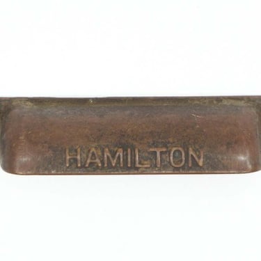 Antique 4 in. Steel Hamilton Long Cup Bin Pull