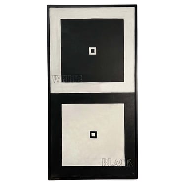 "Black on White on Black on White" Oil on Canvas by David Segel