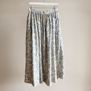 Sunshine Silk Paisley Skirt