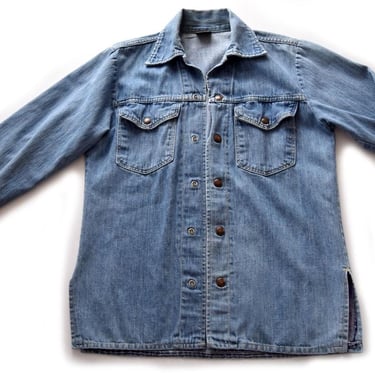 70's Blue Jean Denim Jacket Shirt BIG YANK Hippie Shaket Levi's style Vintage 1970's Jean Jacket Disco Boho era 