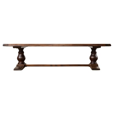 Country French Provincial Oak Farmhouse Trestle Dining Table