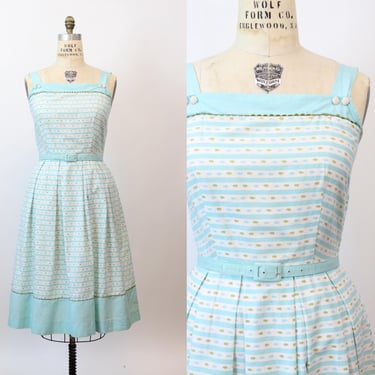 1950s BASILA cotton sun dress medium | new spring summer 