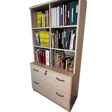 Large Bookcase w/ Lower Double File Cabinet UL259-15