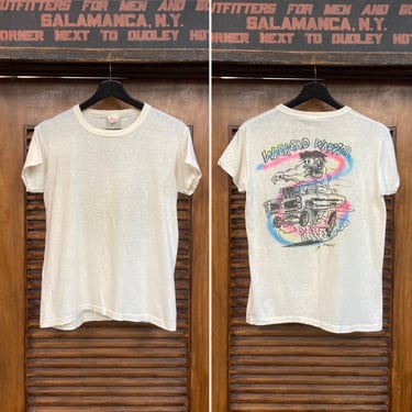Vintage 1960's Hot Rod Speed Shop Drag Race Cotton Back