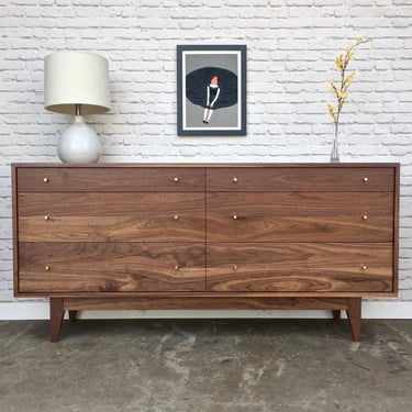 Dumont Dresser - Solid Walnut - Mid Century Modern Inspired 