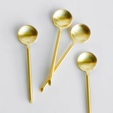 Gold Mini Spoon, Set of 4