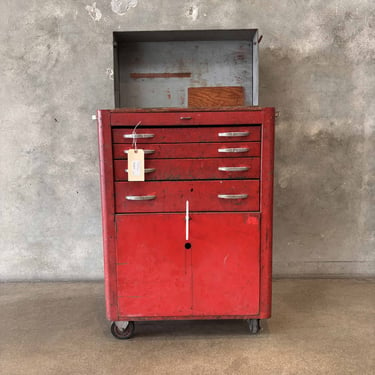 Industrial Red Toolbox On Casters