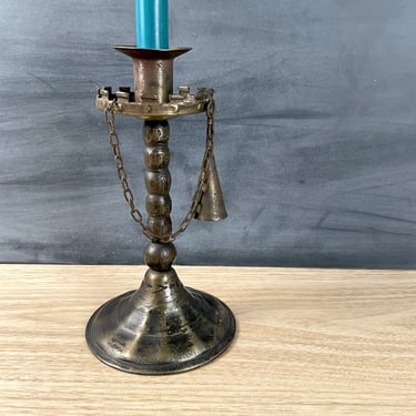 Goberg Germany arts and crafts candlestick with snuffer - 1910s vintage 