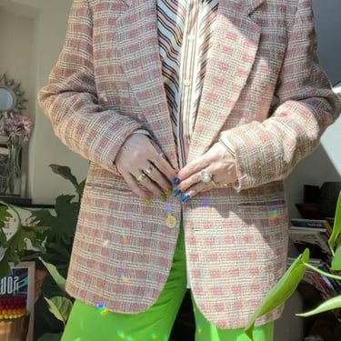 VTG 90s Pastel Tweed Blazer 