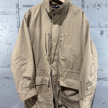 Vintage Lands End Chore Jacket Fleece lined Coat Barn Nylon 