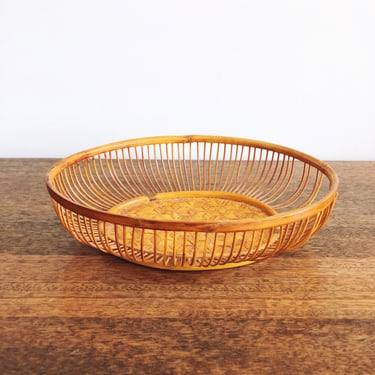 Vintage Chinese Bamboo Basket 