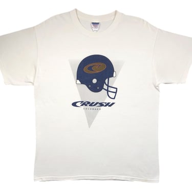 Vintage Y2K Colorado Crush Arena Football League Helmet Logo Graphic T-Shirt Size Large 