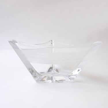 Modernist Triangular Crystal Bowl 