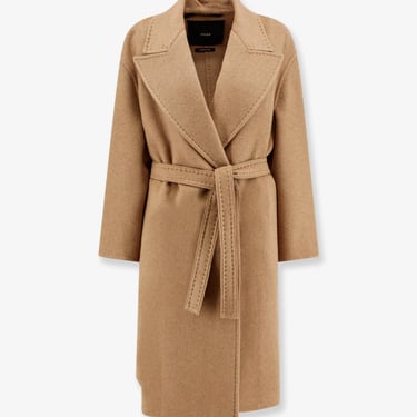 Max Mara Women Valle Cashmere Coat With Belt At Waist